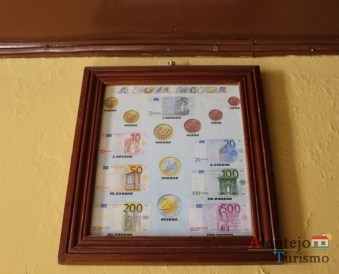 Conversão de euros em escudos - Taberna do Manel – Conceição – Concelho de Ourique